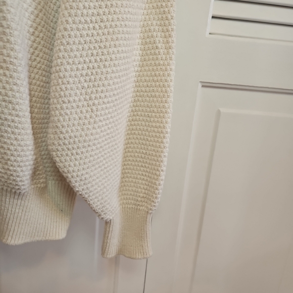 Fieldmaster Cream Embroidered Flies Sweater Large Tall USA Made Mens Vintage - Picture 5 of 9